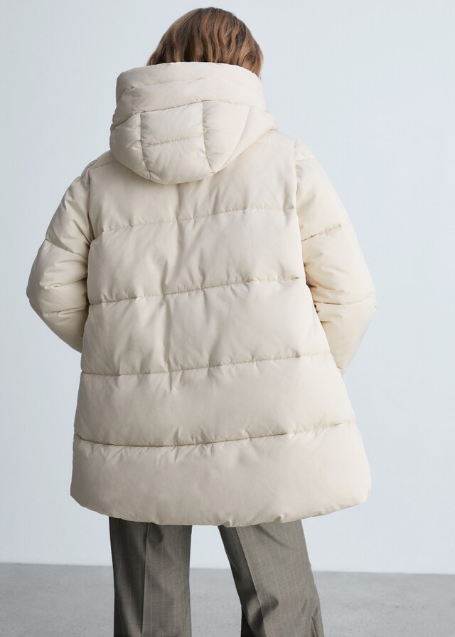 Mango Anorak midi acolchado capucha Envío internacional gratuito
