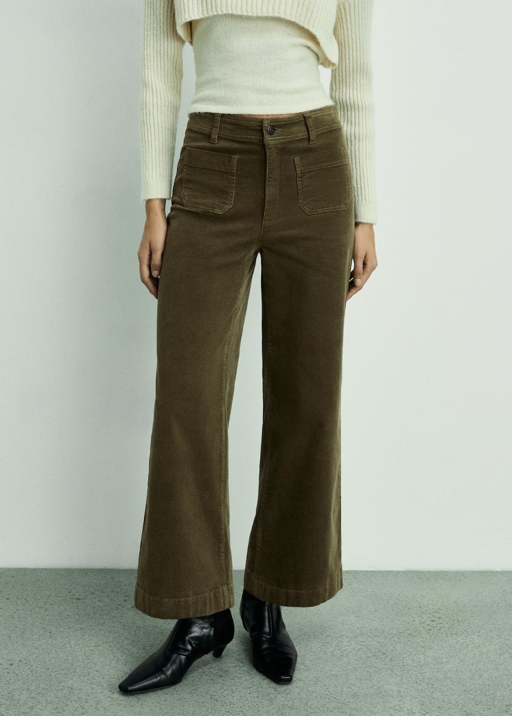 Mango Pantalón Catherin culotte pana
