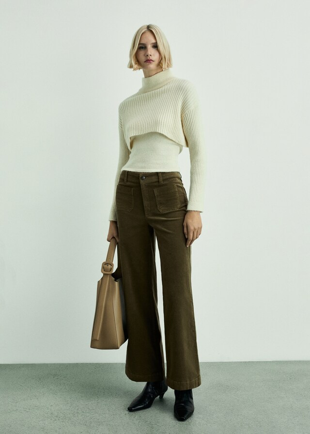 Mango Pantalón Catherin culotte pana Descuentos del mes