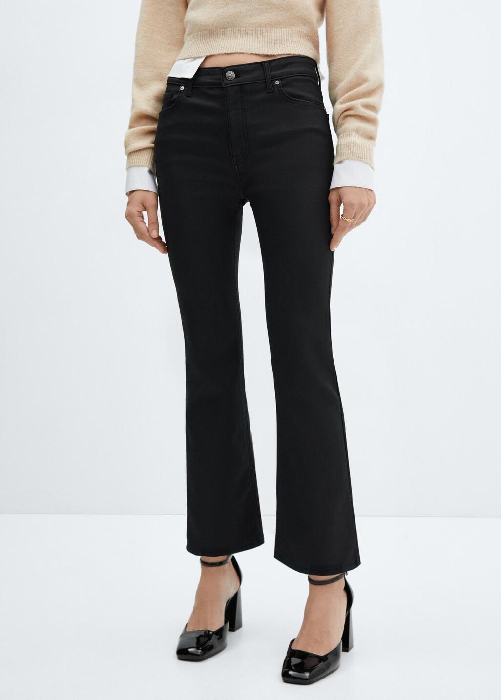 Mango Jeans Sienna flare crop encerados