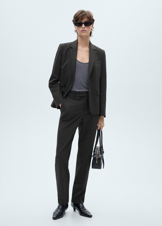 Mango Blazer traje raya diplomática Descuento por venta flash