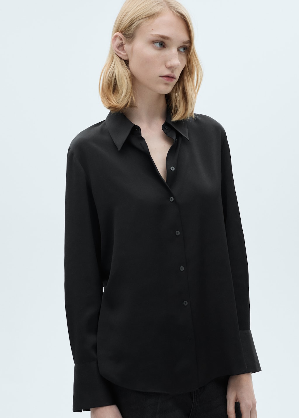 Mango Camisa fluida satinada