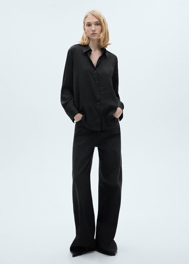 Mango Camisa fluida satinada Outlet online