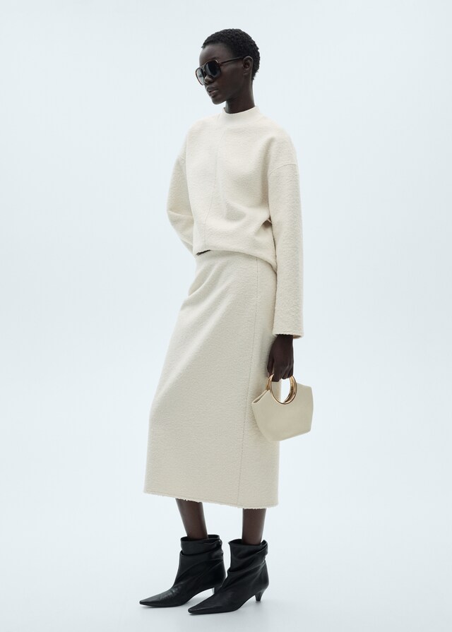 Mango Falda midi bouclé Tienda