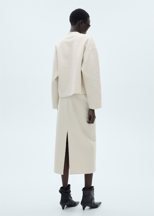 Mango Falda midi bouclé Tienda