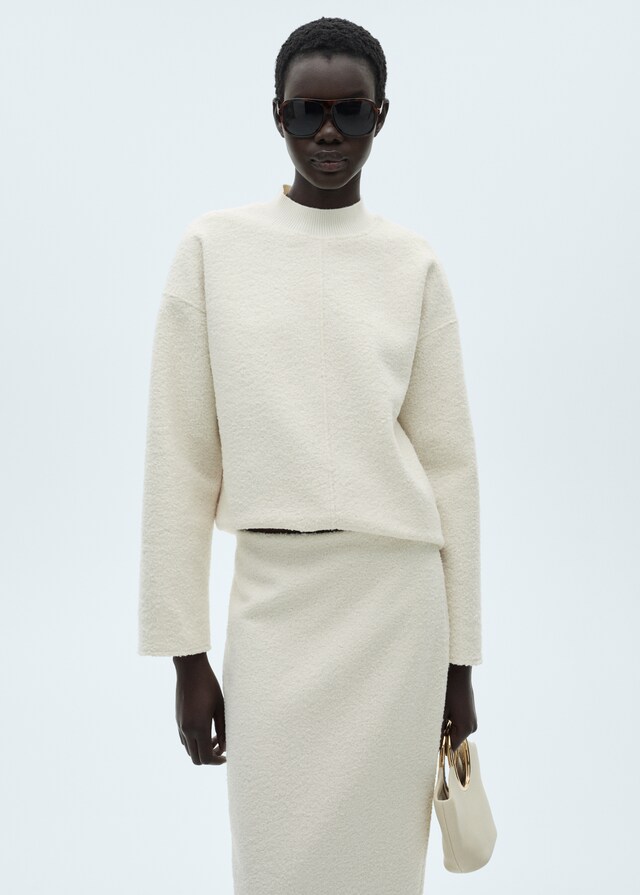 Mango Falda midi bouclé Tienda