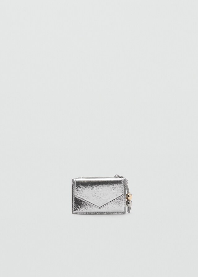 Mango Monedero metalizado detalle bolas Oferta exclusiva