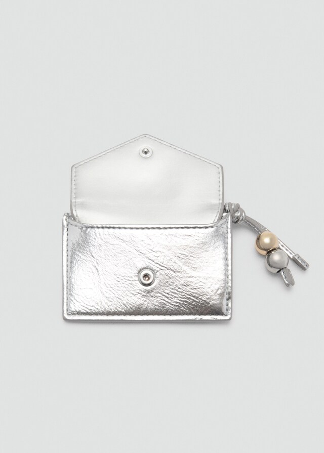 Mango Monedero metalizado detalle bolas Oferta exclusiva
