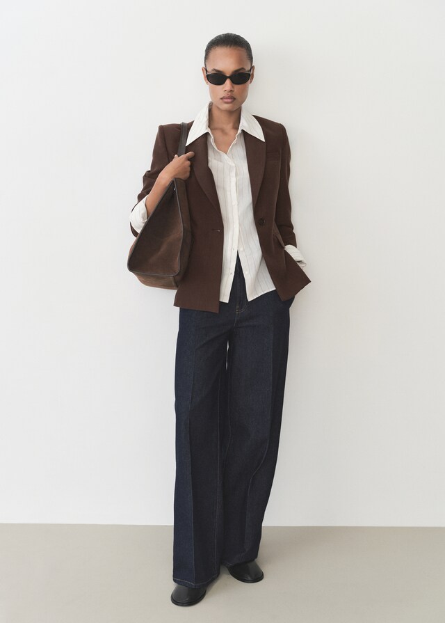 Mango Blazer lyocell entallada Solo hoy