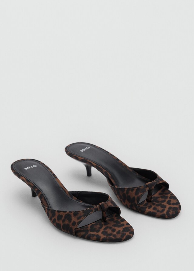 Mango Sandalia tacón kitten leopardo Superdescuento