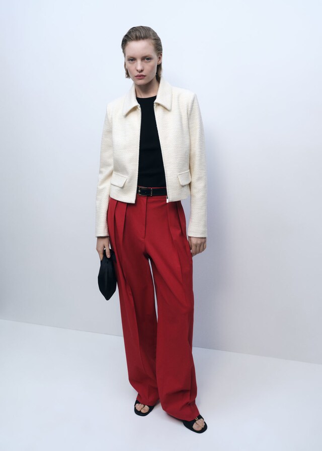Mango Chaqueta mezcla algodón solapas Liquidación