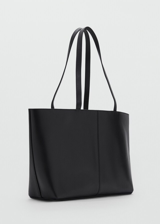 Mango Bolso shopper mediano piel Tienda de fábrica