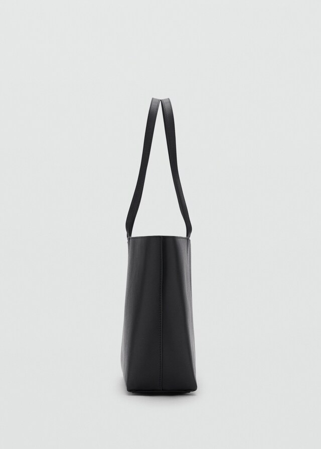 Mango Bolso shopper mediano piel Tienda de fábrica