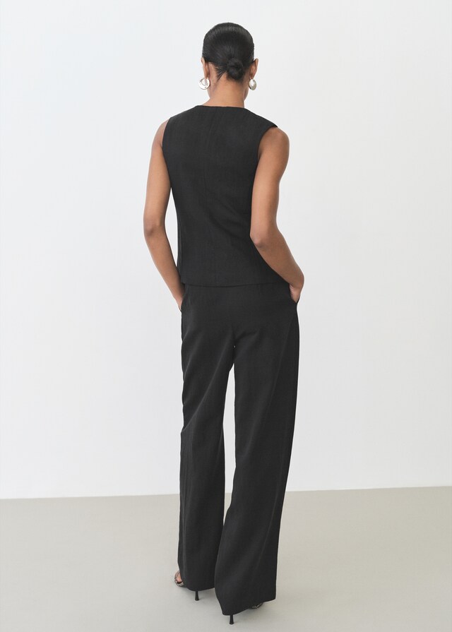 Mango Pantalón recto traje lyocell Limitado a 3 días