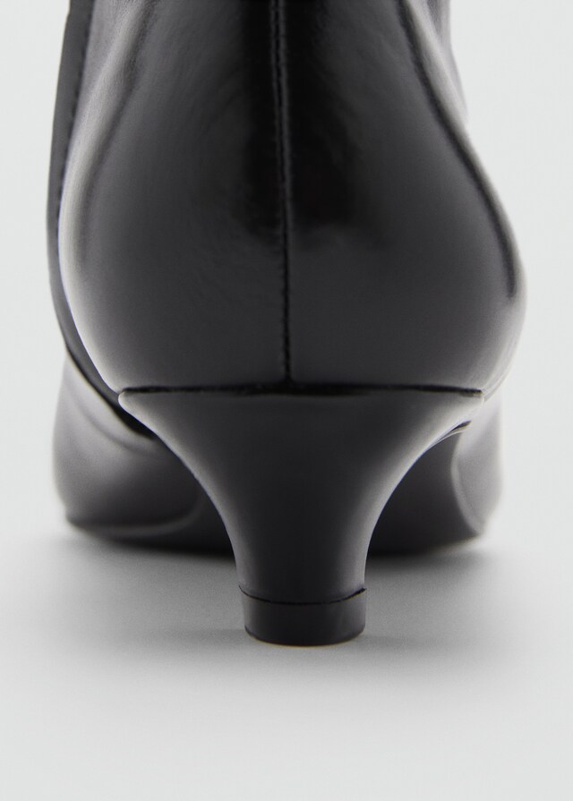 Mango Botín piel tacón kitten Última moda