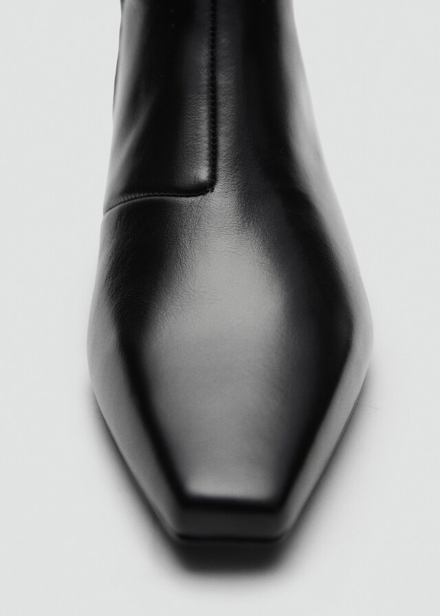 Mango Botín piel tacón kitten Última moda
