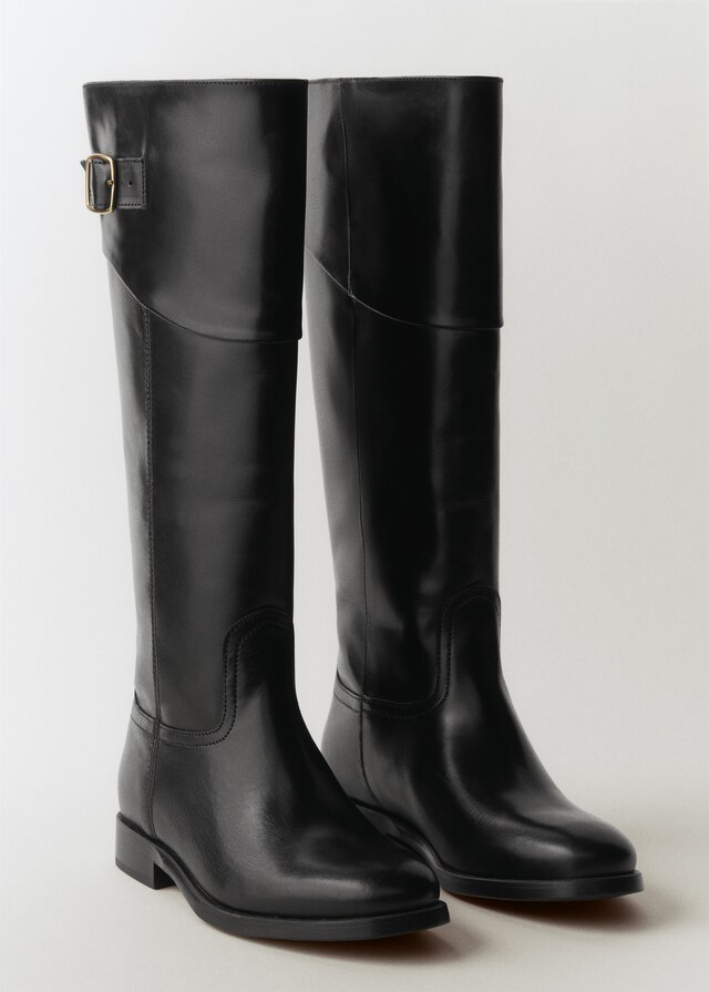 Mango Botas piel hebilla Ofertas especiales