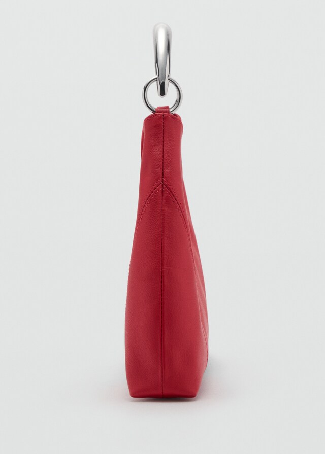 Mango Bolso hombro piel asa metálica Rebajas de fin de temporada