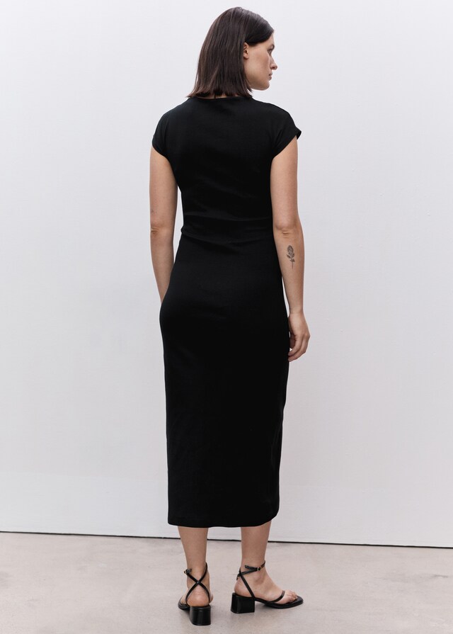 Mango Vestido algodón fruncidos laterales Rebajas de fábrica