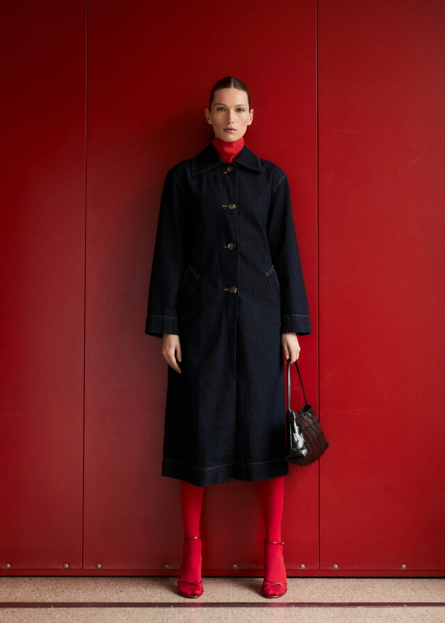 Mango Trench largo vaquero rinse wash Últimos 2 días
