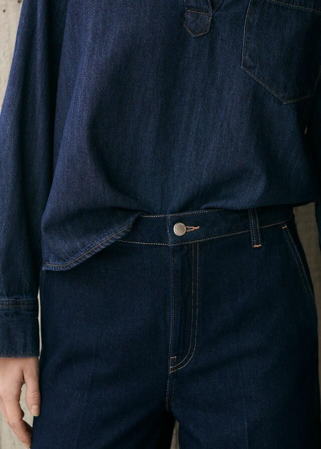 Mango Jeans wideleg tiro alto rinse wash Promoción por tiempo limitado