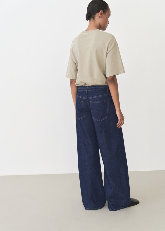 Mango Jeans wideleg tiro bajo cinturón Solo hoy