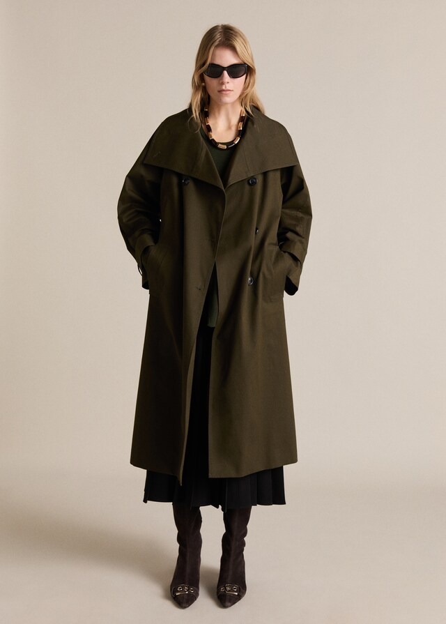 Mango Trench largo doble botonadura Limitado a 3 días