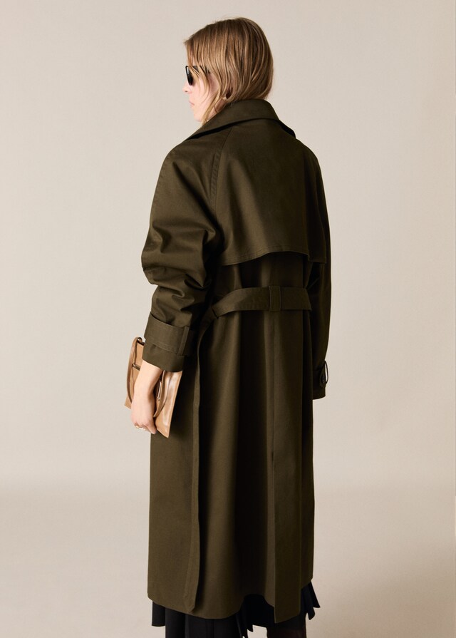 Mango Trench largo doble botonadura Precios de Black Friday