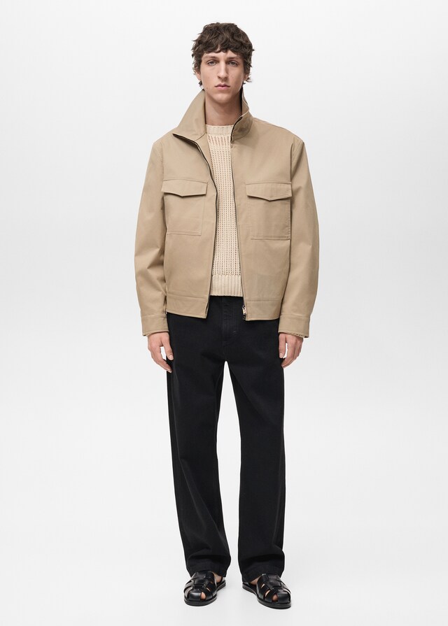 Mango Cazadora algodón relaxed fit En oferta