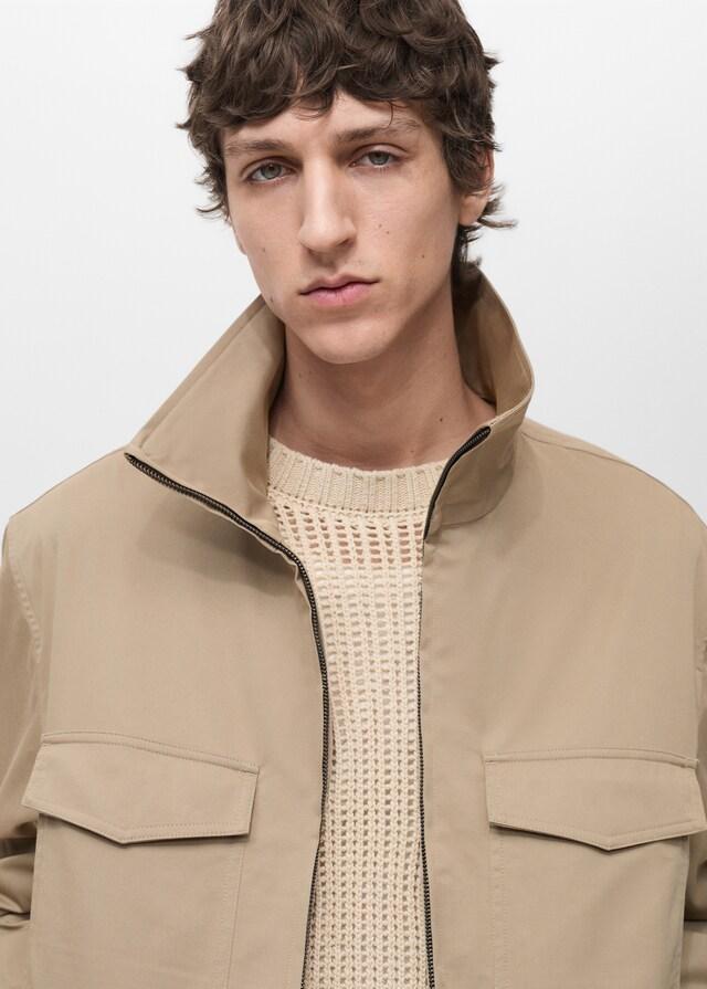 Mango Cazadora algodón relaxed fit En oferta