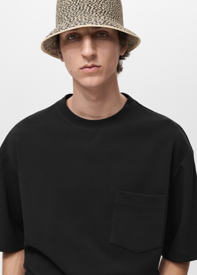 Mango Camiseta oversized bolsillo Descuentos del mes