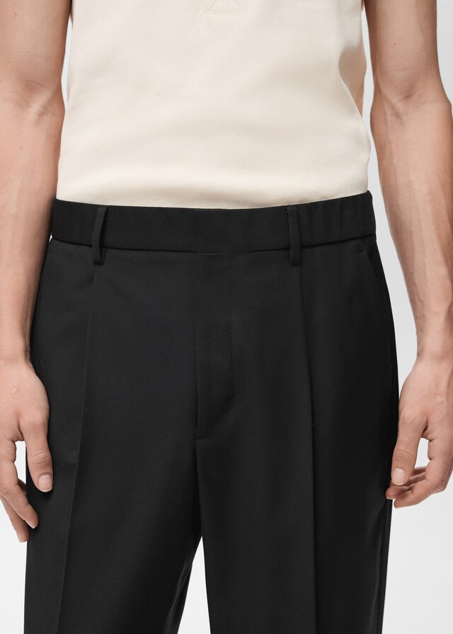 Mango Pantalón traje relaxed fit pinzas Ofertas especiales