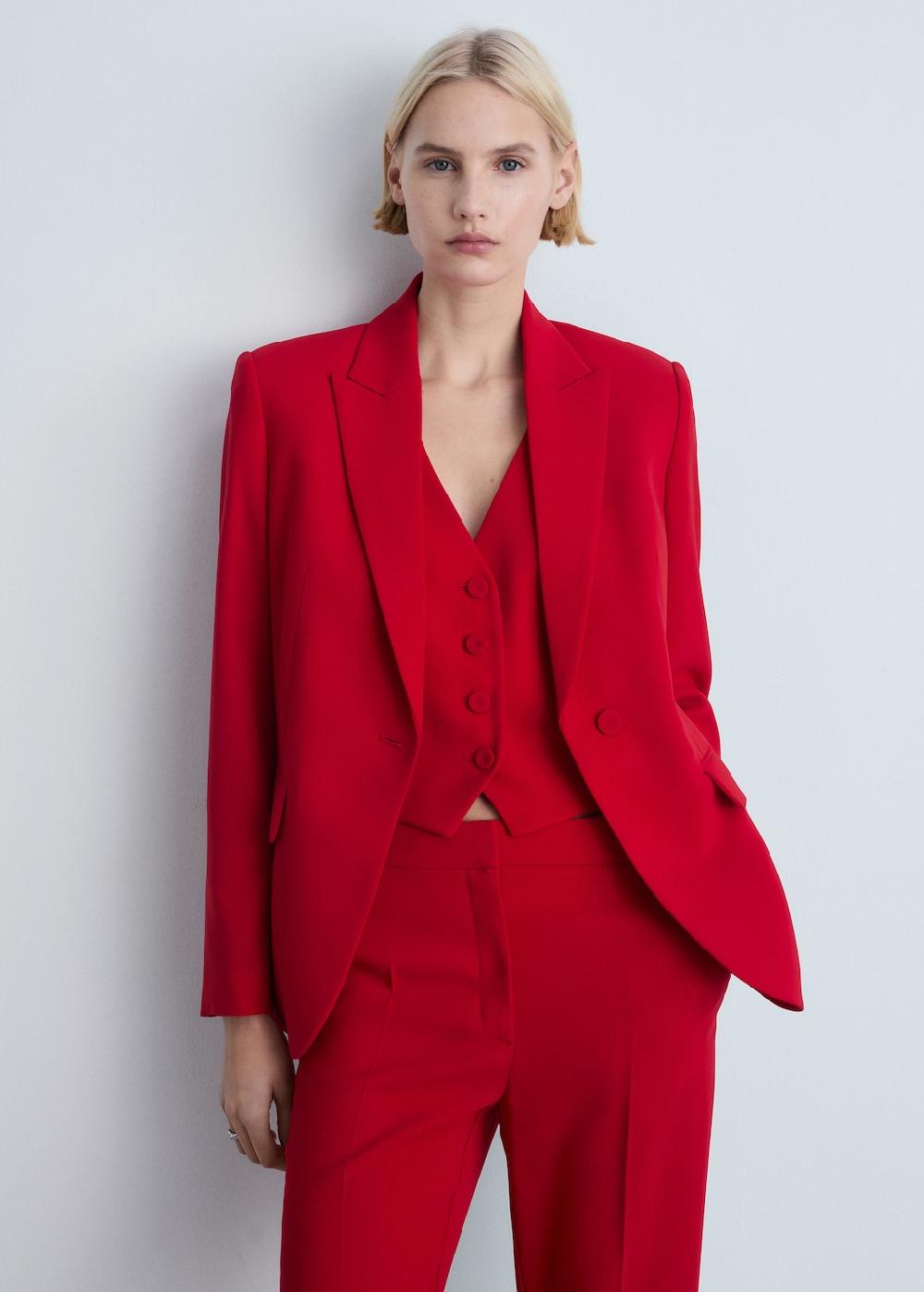 Mango Blazer traje estructura