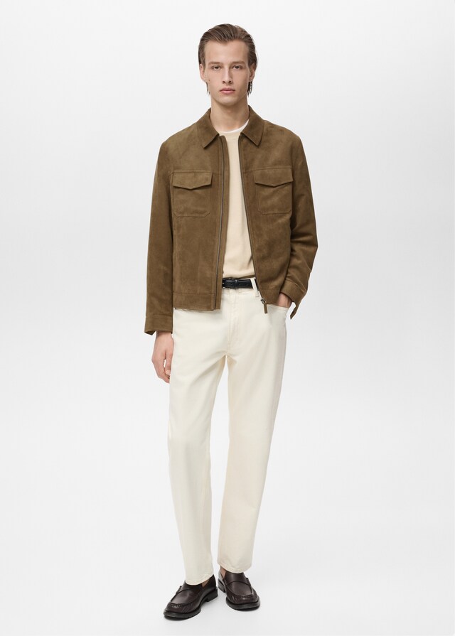 Mango Chaqueta efecto ante cremallera Gran oferta