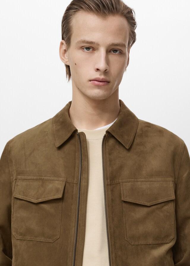 Mango Chaqueta efecto ante cremallera Gran oferta