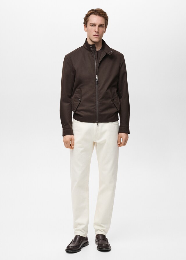 Mango Cazadora algodón water repellent Descuento