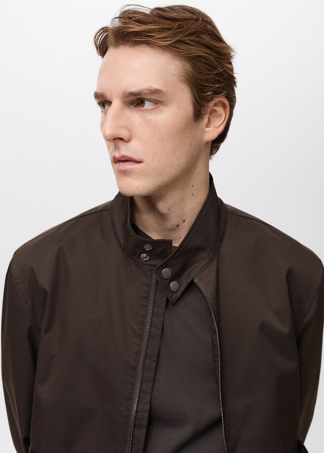 Mango Cazadora algodón water repellent Descuento