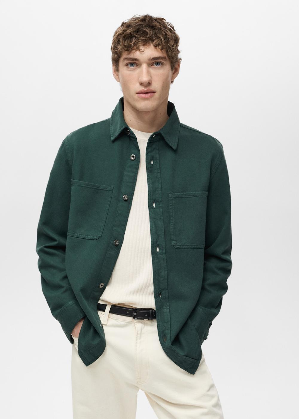 Mango Sobrecamisa tencel regular fit