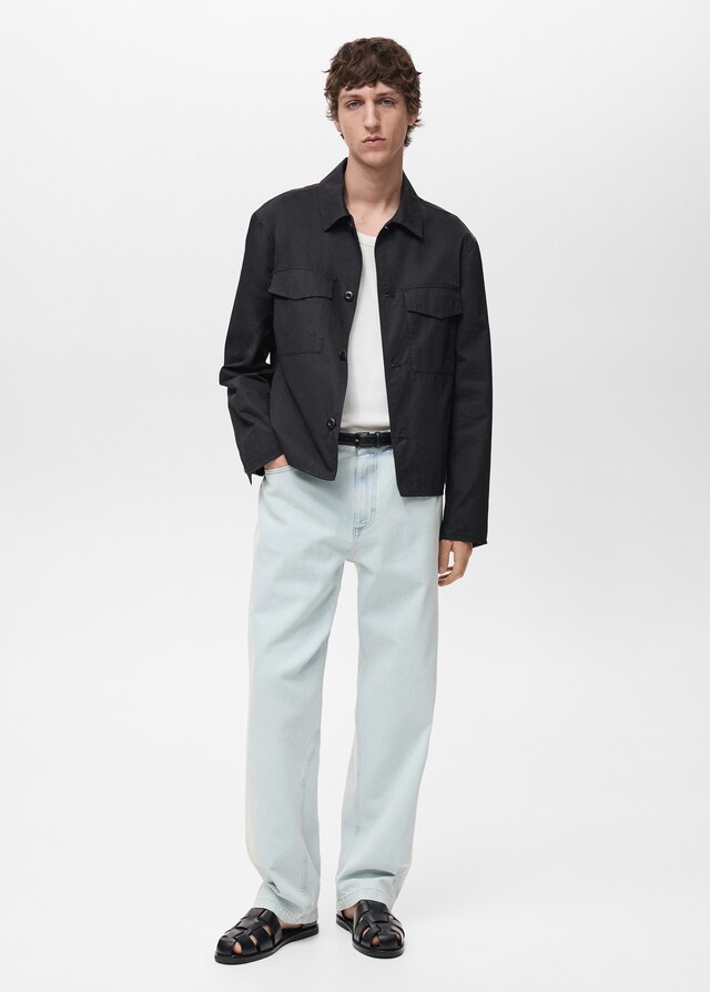 Mango Sobrecamisa relaxed fit algodón Envío gratis