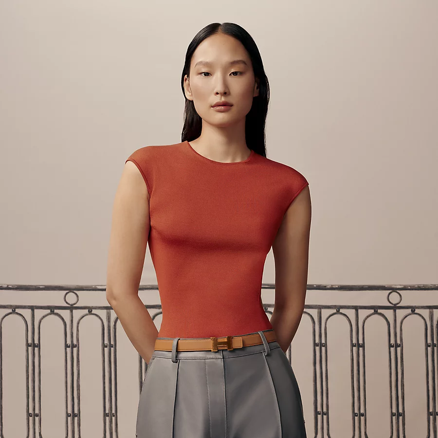 Hermès Hebilla de cinturón Mini Constance Martelée & Piel de cinturón reversible 24 mm Mejor oferta