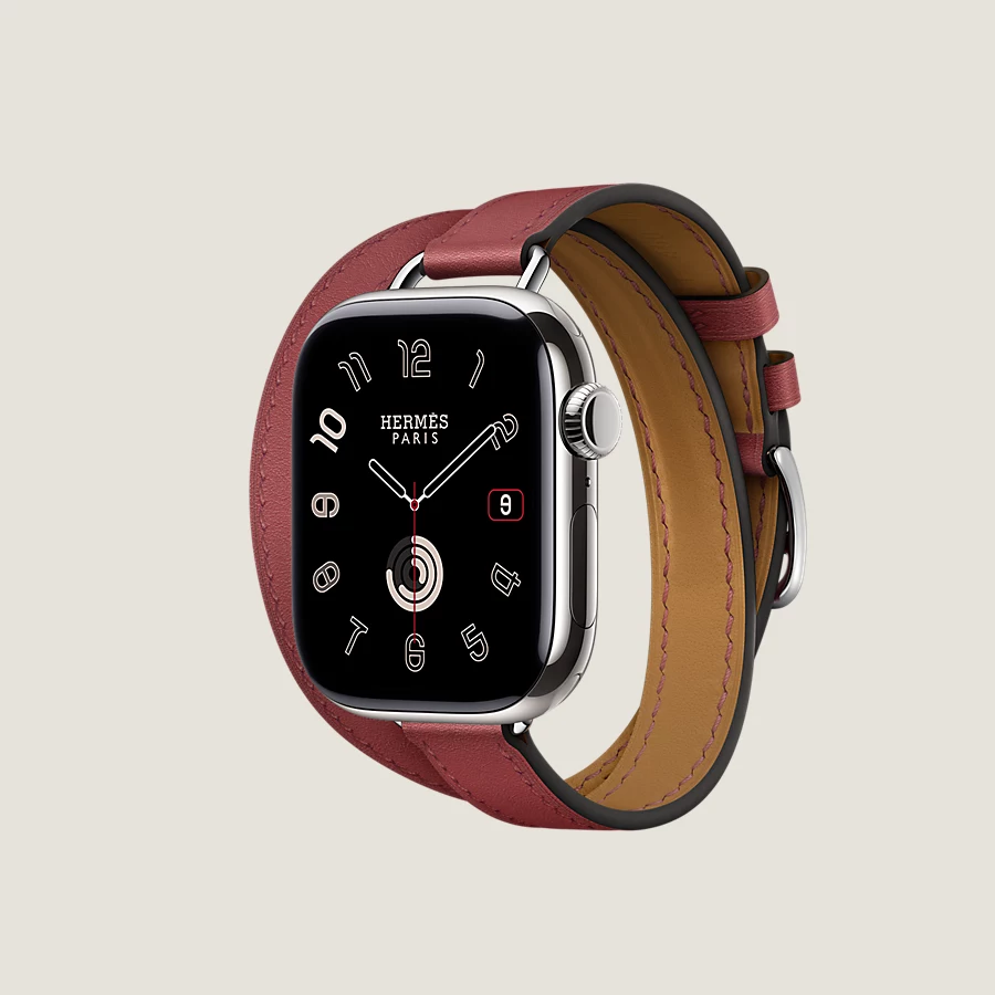 Hermès Caja Series 10 & Correa Apple Watch Hermès Double Tour 42 mm Attelage Precio de fábrica