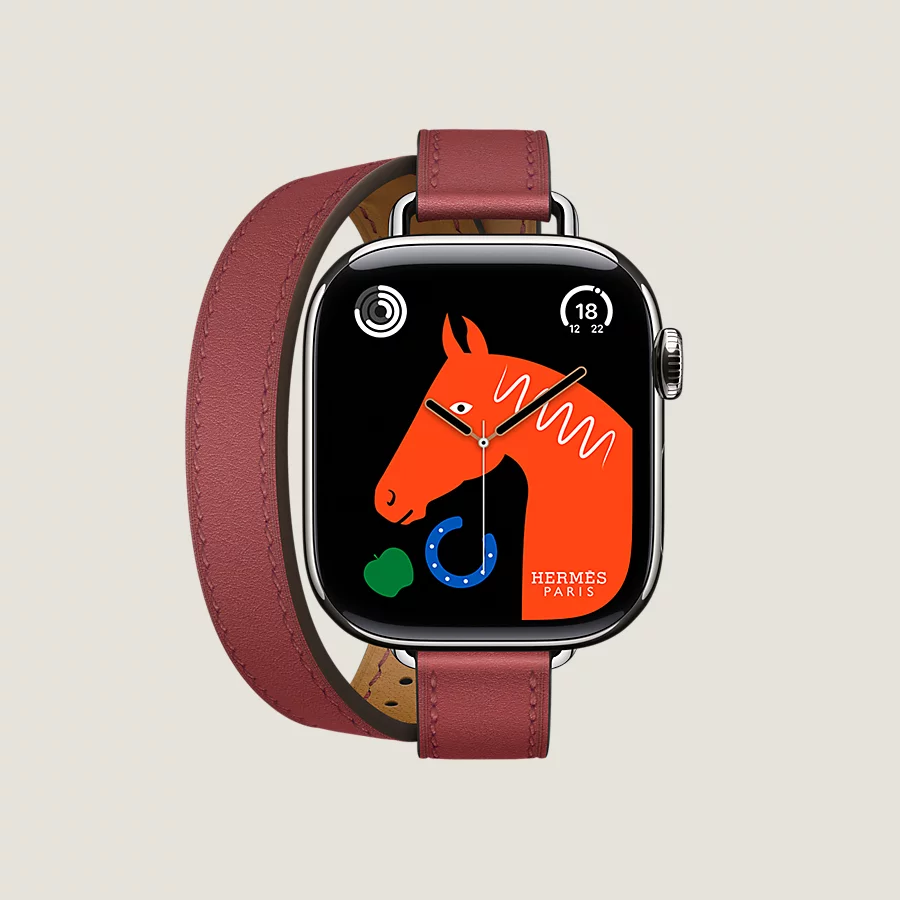Hermès Caja Series 10 & Correa Apple Watch Hermès Double Tour 42 mm Attelage Precio de fábrica