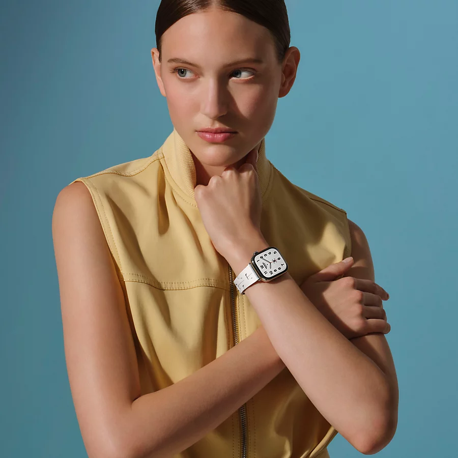 Hermès Caja Series 10 & Correa Apple Watch Hermès Single Tour 42 mm Hebilla desplegable Kilim Oferta especial de fábrica