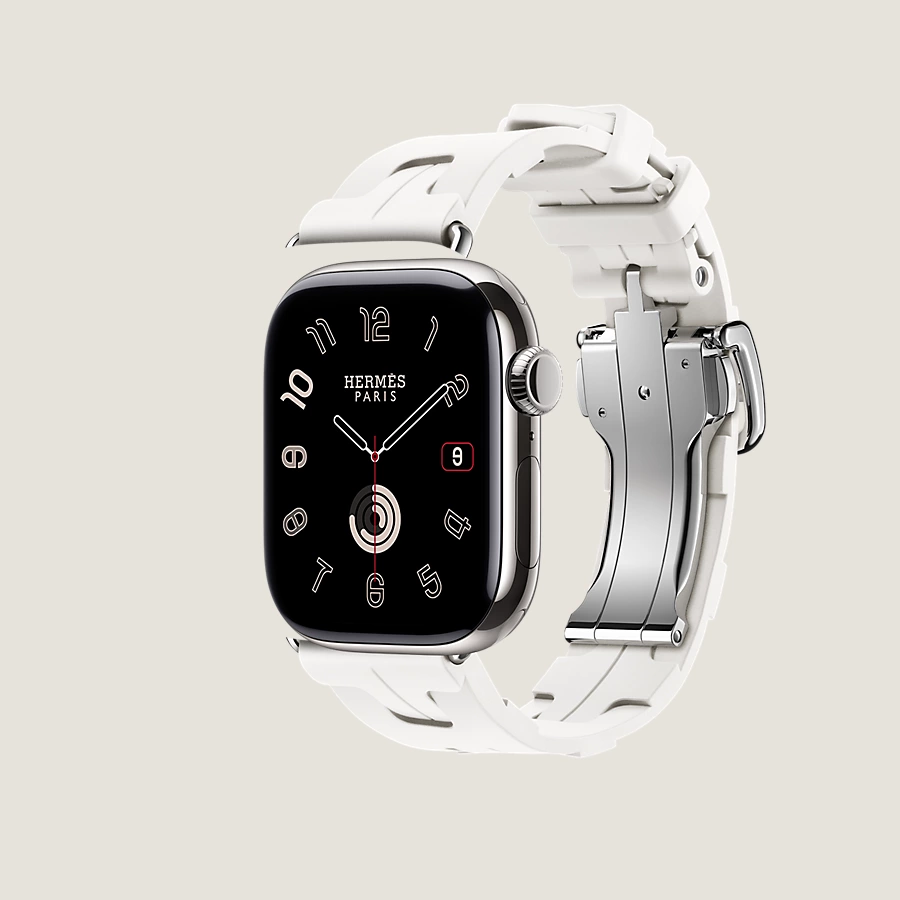 Hermès Caja Series 10 & Correa Apple Watch Hermès Single Tour 42 mm Hebilla desplegable Kilim Oferta especial de fábrica