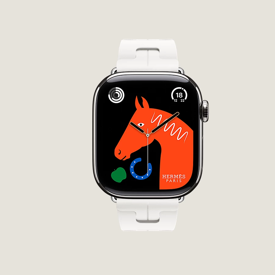 Hermès Caja Series 10 & Correa Apple Watch Hermès Single Tour 42 mm Hebilla desplegable Kilim Oferta especial de fábrica