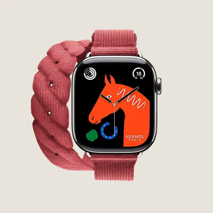 Hermès Caja Series 10 & Correa Apple Watch Hermès Double Tour 42 mm Torsade Promoción trimestral