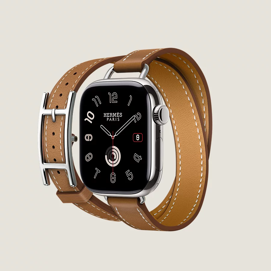 Hermès Caja Series 10 & Correa Apple Watch Hermès Double Tour 42 mm Hapi Attelage Grandes descuentos
