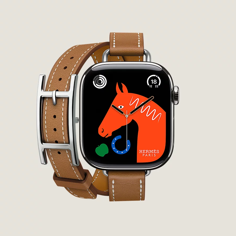 Hermès Caja Series 10 & Correa Apple Watch Hermès Double Tour 42 mm Hapi Attelage Grandes descuentos
