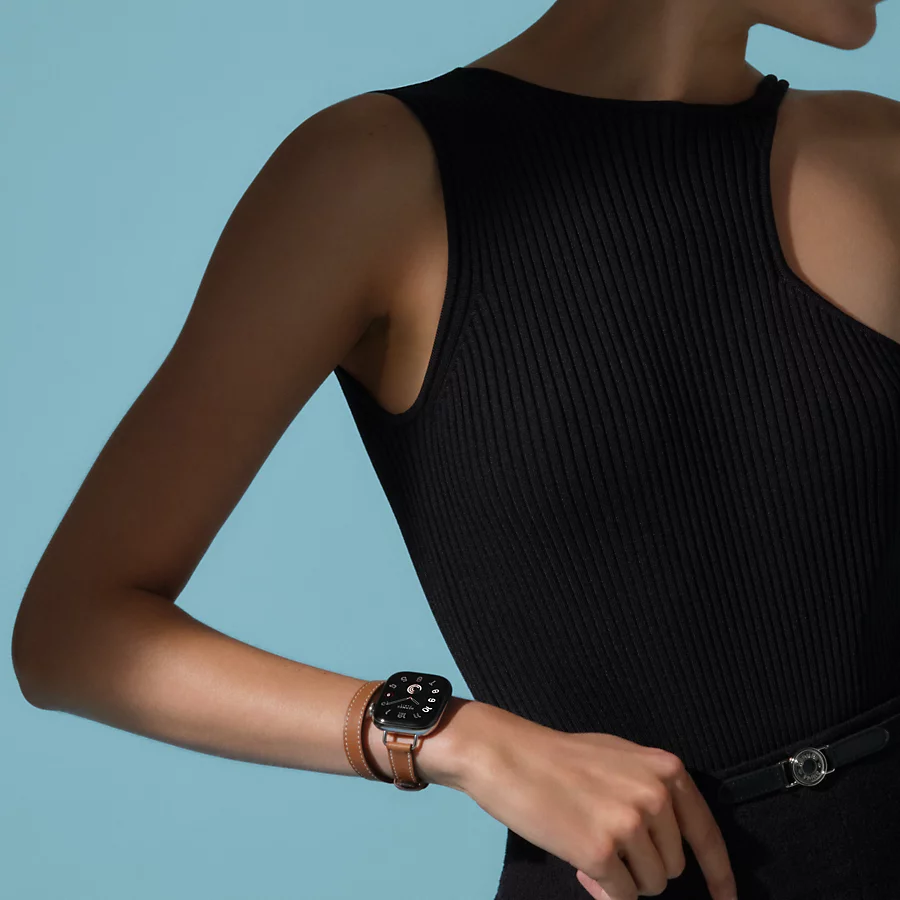 Hermès Caja Series 10 & Correa Apple Watch Hermès Double Tour 42 mm Attelage Envío internacional gratuito