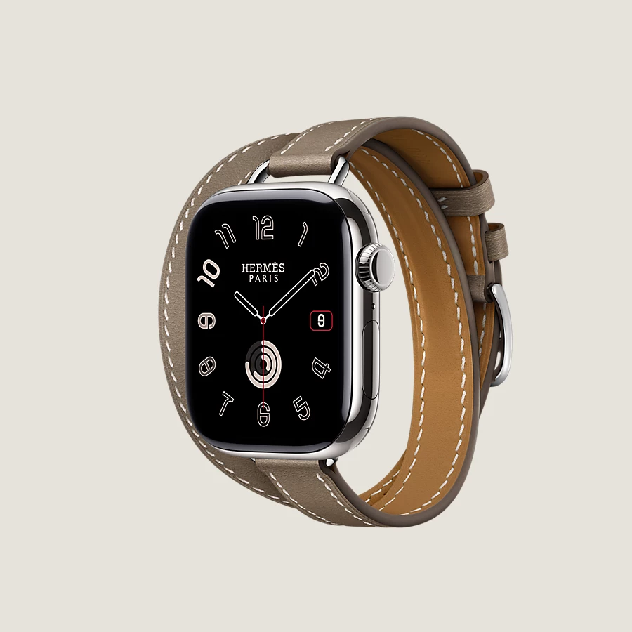 Hermès Caja Series 10 & Correa Apple Watch Hermès Double Tour 42 mm Attelage Tienda de fábrica